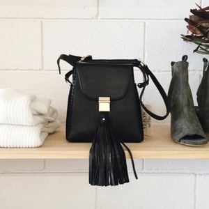 Sancia black leather purse